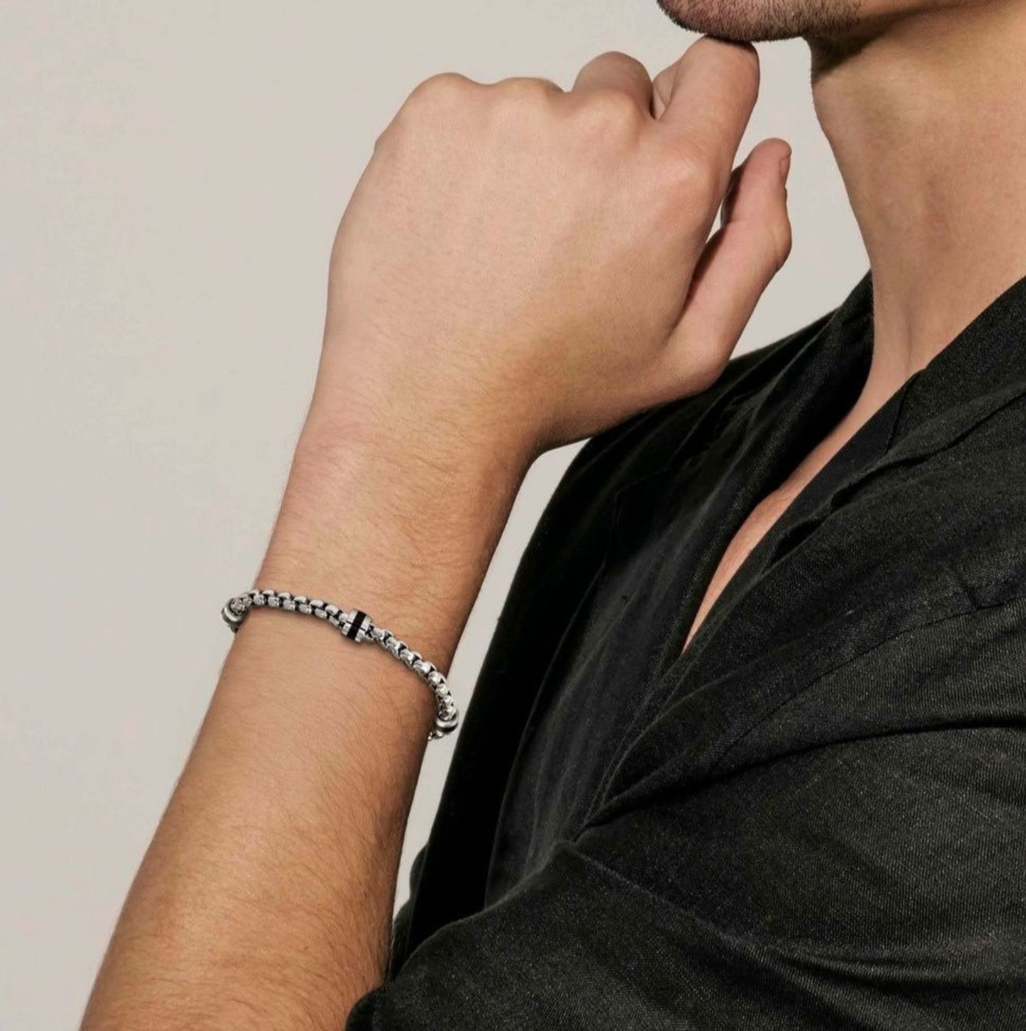 Bransoletka męska Nomination Manvision 133021 015 – stal nierdzewna, czarne detale PVD (2).jpg